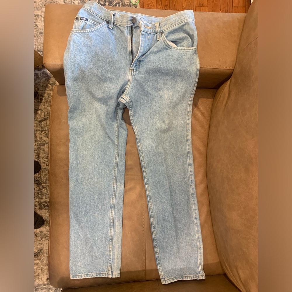 Lee 32x32 Light Blue Denim Jeans Regular Slim
